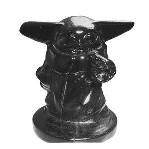 NWT Star Wars Yoda Hand Carved Black Obsidian Crystal 3” Collectable Jedi Master